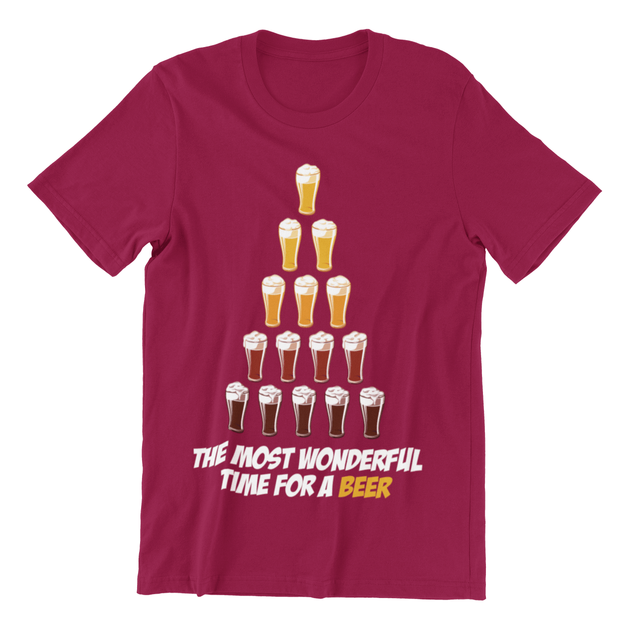 Christmas Beer Tree For Adult Men and Women Unisex T-Shirt 8Ball