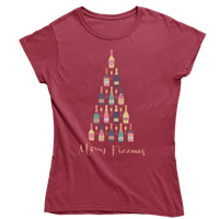 Thumbnail for Christmas Fizzmas Tree Womens Fitted T-Shirt 8Ball