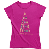 Thumbnail for Christmas Fizzmas Tree Womens Fitted T-Shirt 8Ball