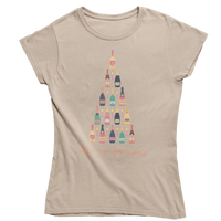 Thumbnail for Christmas Fizzmas Tree Womens Fitted T-Shirt 8Ball