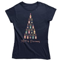 Thumbnail for Christmas Fizzmas Tree Womens Fitted T-Shirt 8Ball
