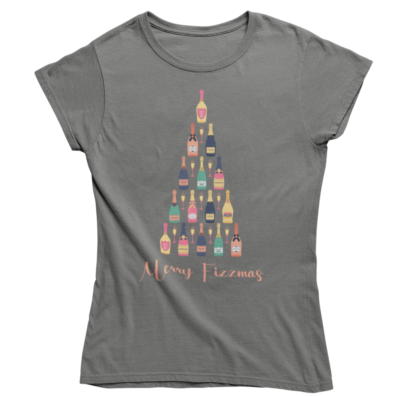 Christmas Fizzmas Tree Womens Fitted T-Shirt 8Ball