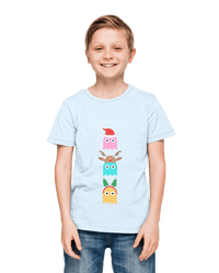 Thumbnail for Christmas Ghost Munching Kids Graphic T-Shirt 8Ball