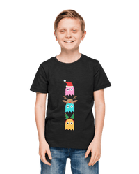 Thumbnail for Christmas Ghost Munching Kids Graphic T-Shirt 8Ball