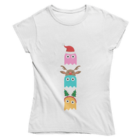 Thumbnail for Christmas Ghost Munching Womens T-Shirt 8Ball