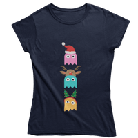 Thumbnail for Christmas Ghost Munching Womens T-Shirt 8Ball