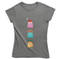 Thumbnail for Christmas Ghost Munching Womens T-Shirt 8Ball