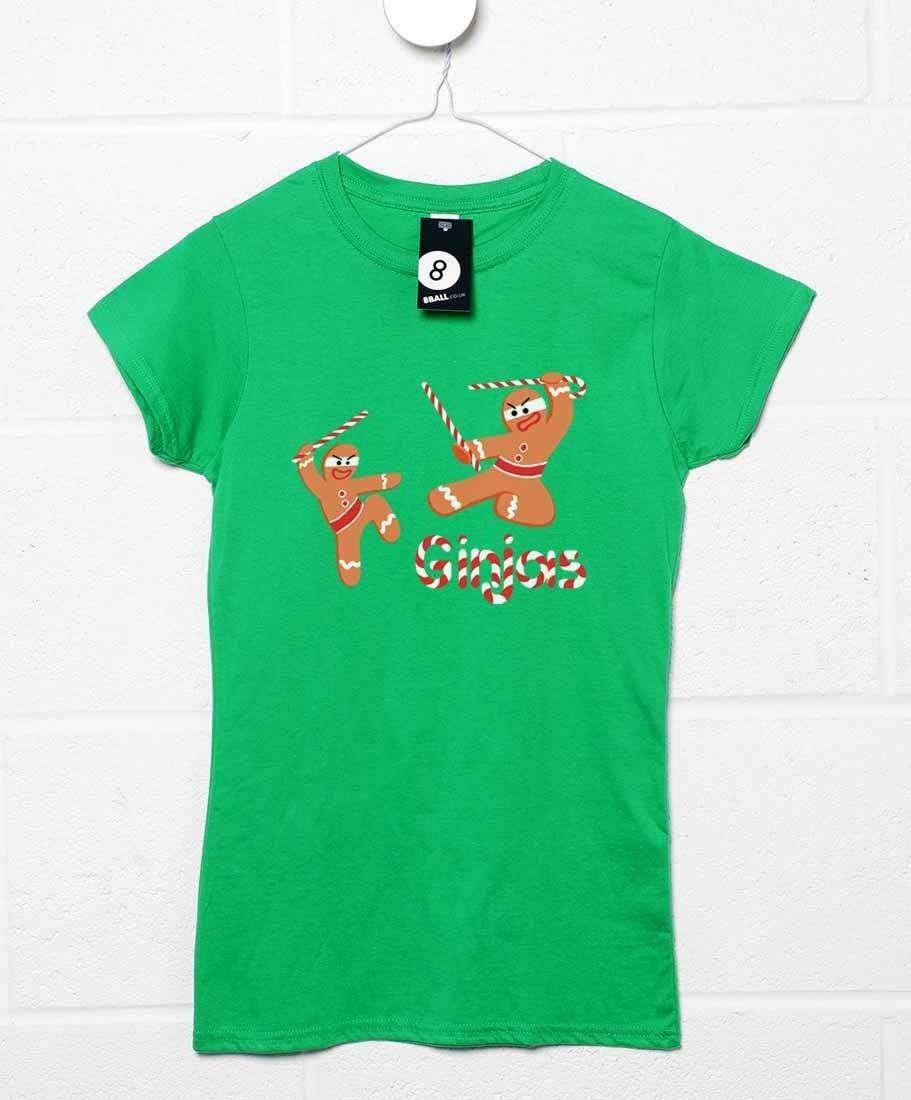 Christmas Ginjas Womens T-Shirt 8Ball
