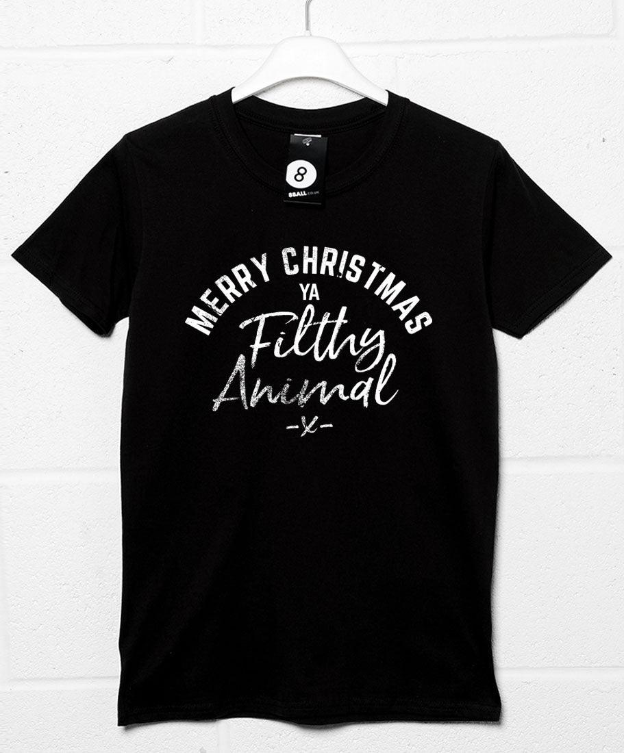 Christmas Slogan Filthy Animal T-Shirt For Men 8Ball