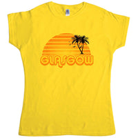 Thumbnail for City Sunset Glasgow Fitted Womens T-Shirt 8Ball