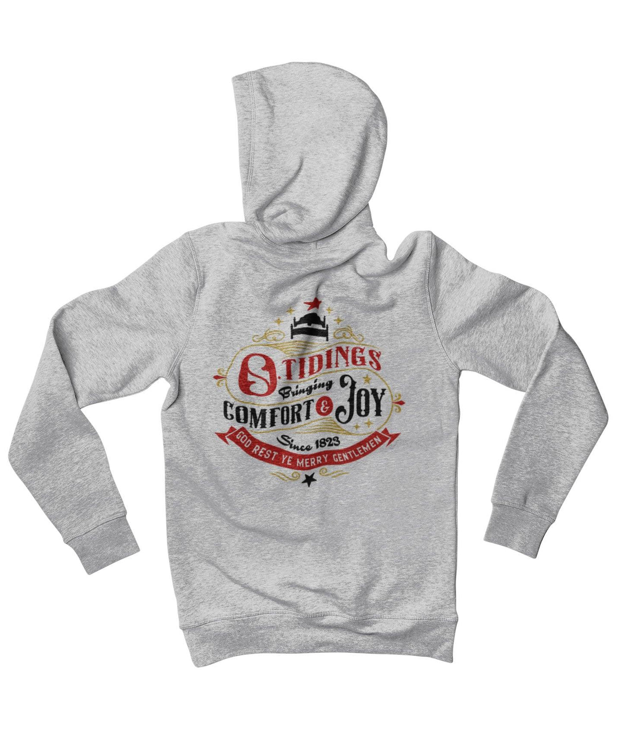 Comfort and Joy Colour Back Printed Christmas Hoodie For Men and Women 8Ball