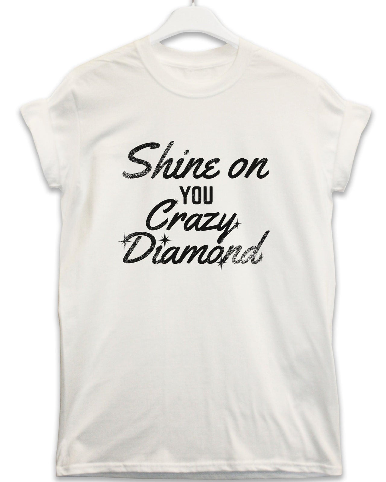 Crazy Diamond Lyric Quote Graphic T-Shirt For Men 8Ball