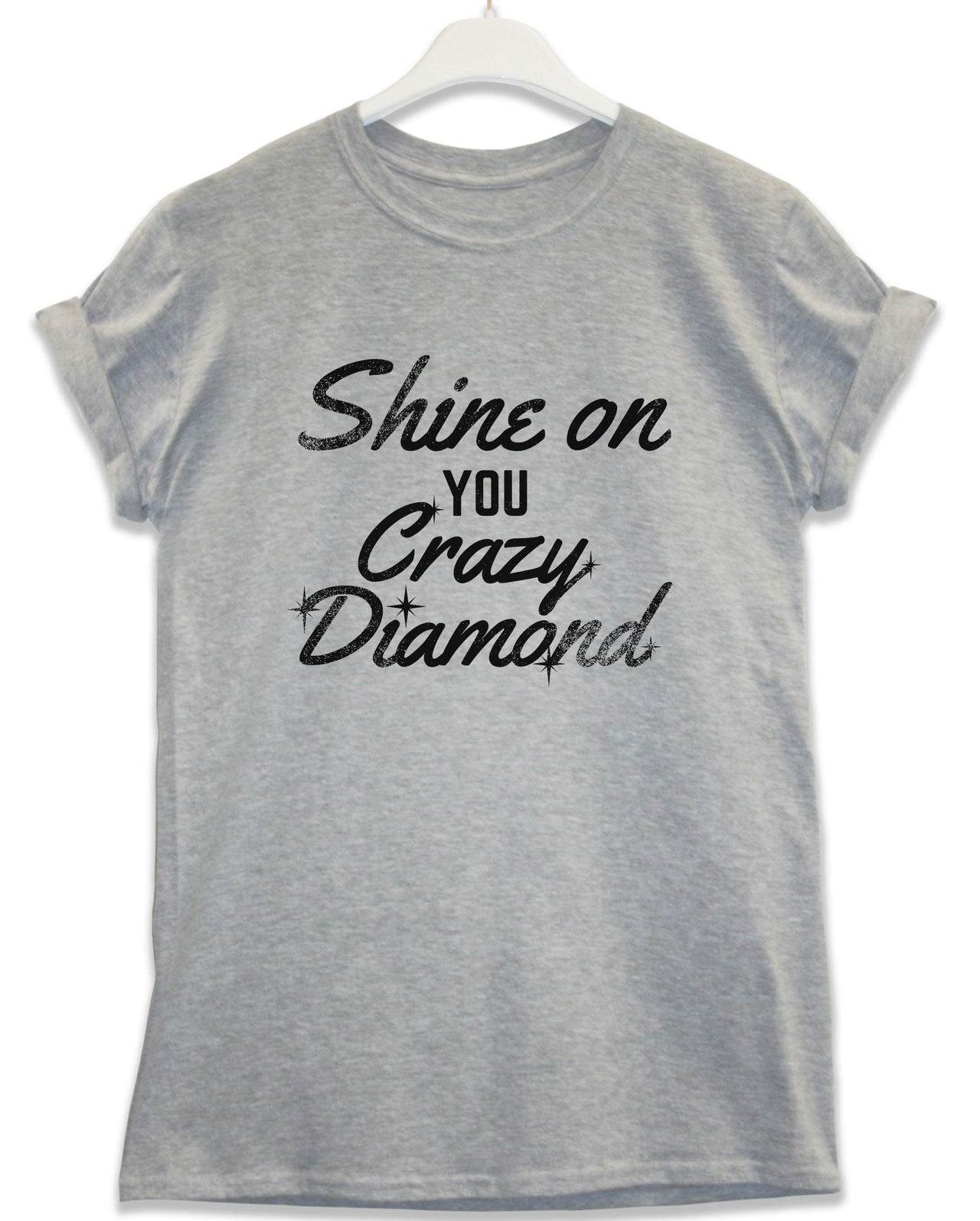 Crazy Diamond Lyric Quote Graphic T-Shirt For Men 8Ball