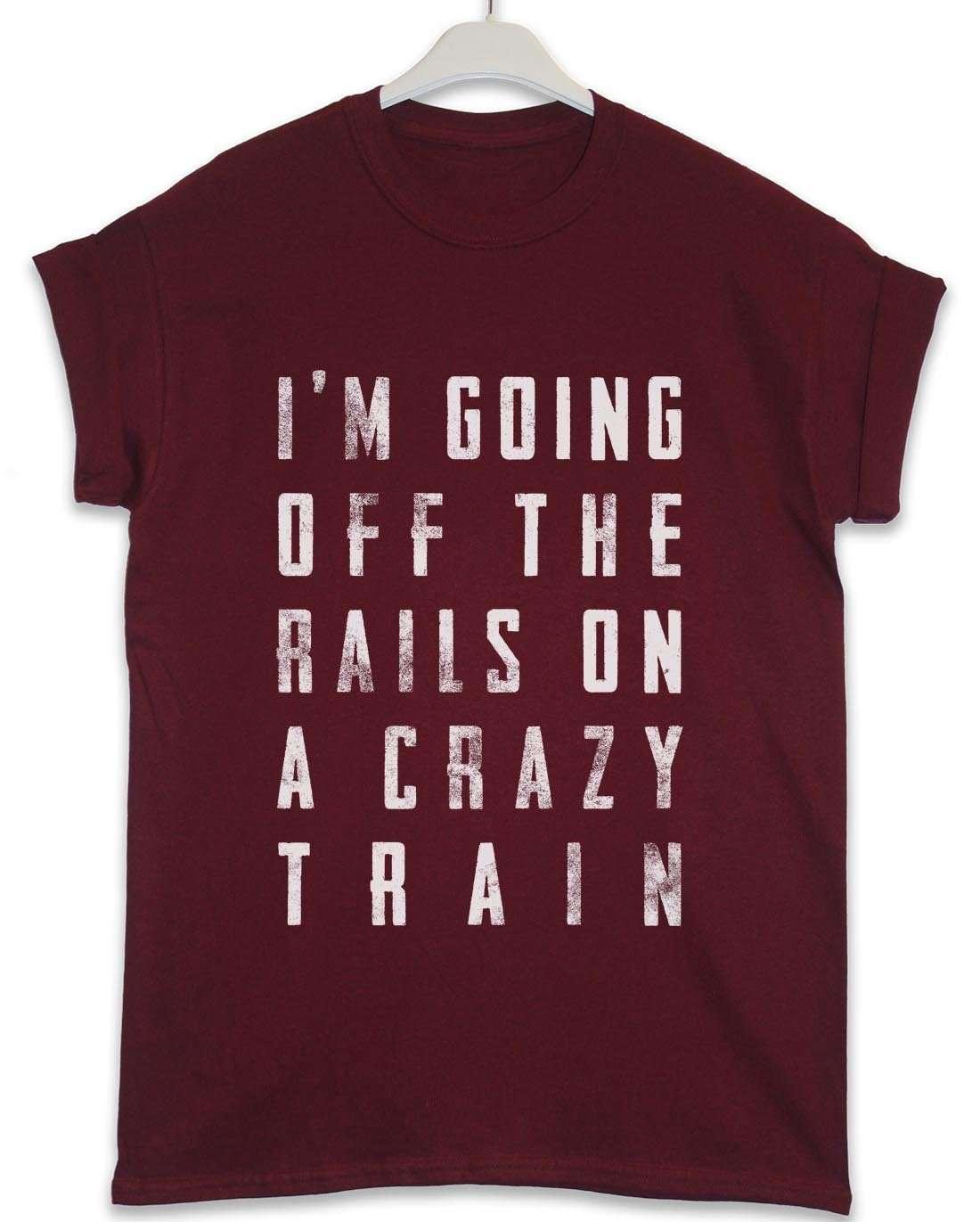 Crazy Train Lyric Quote Graphic T-Shirt For Men 8Ball