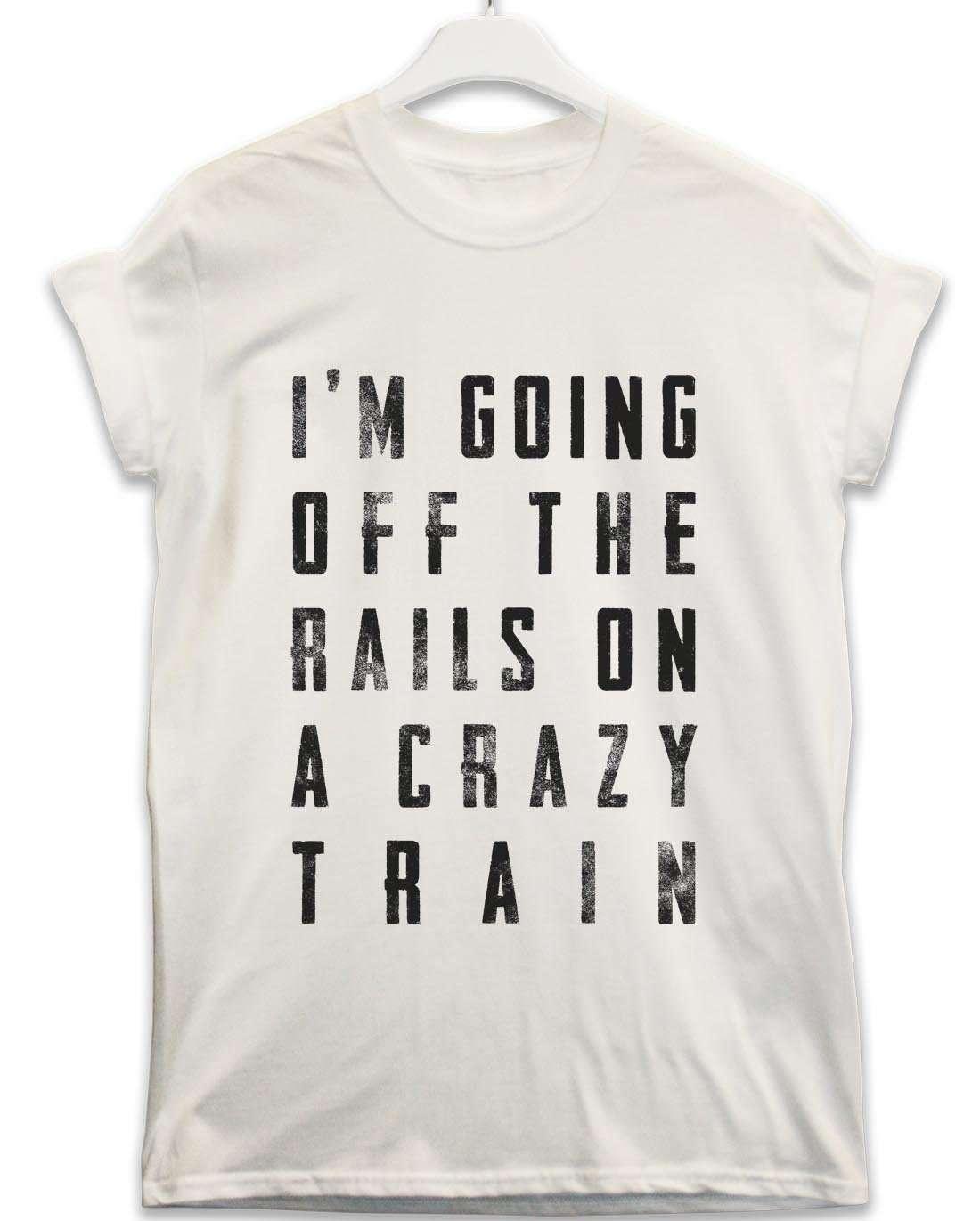 Crazy Train Lyric Quote Graphic T-Shirt For Men 8Ball