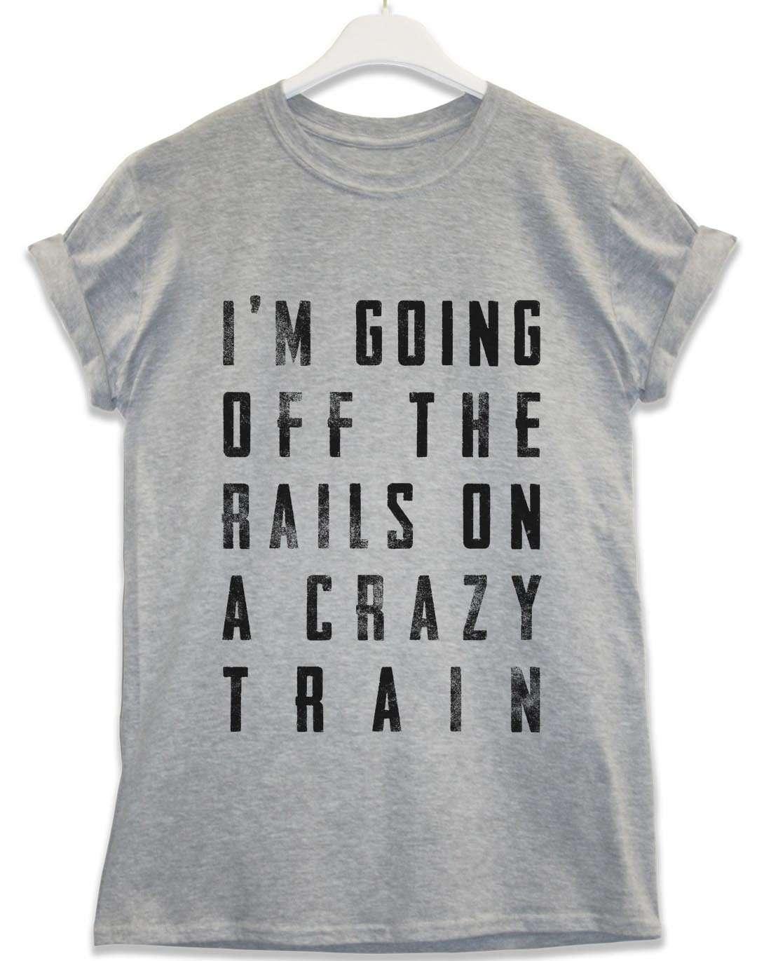 Crazy Train Lyric Quote Graphic T-Shirt For Men 8Ball