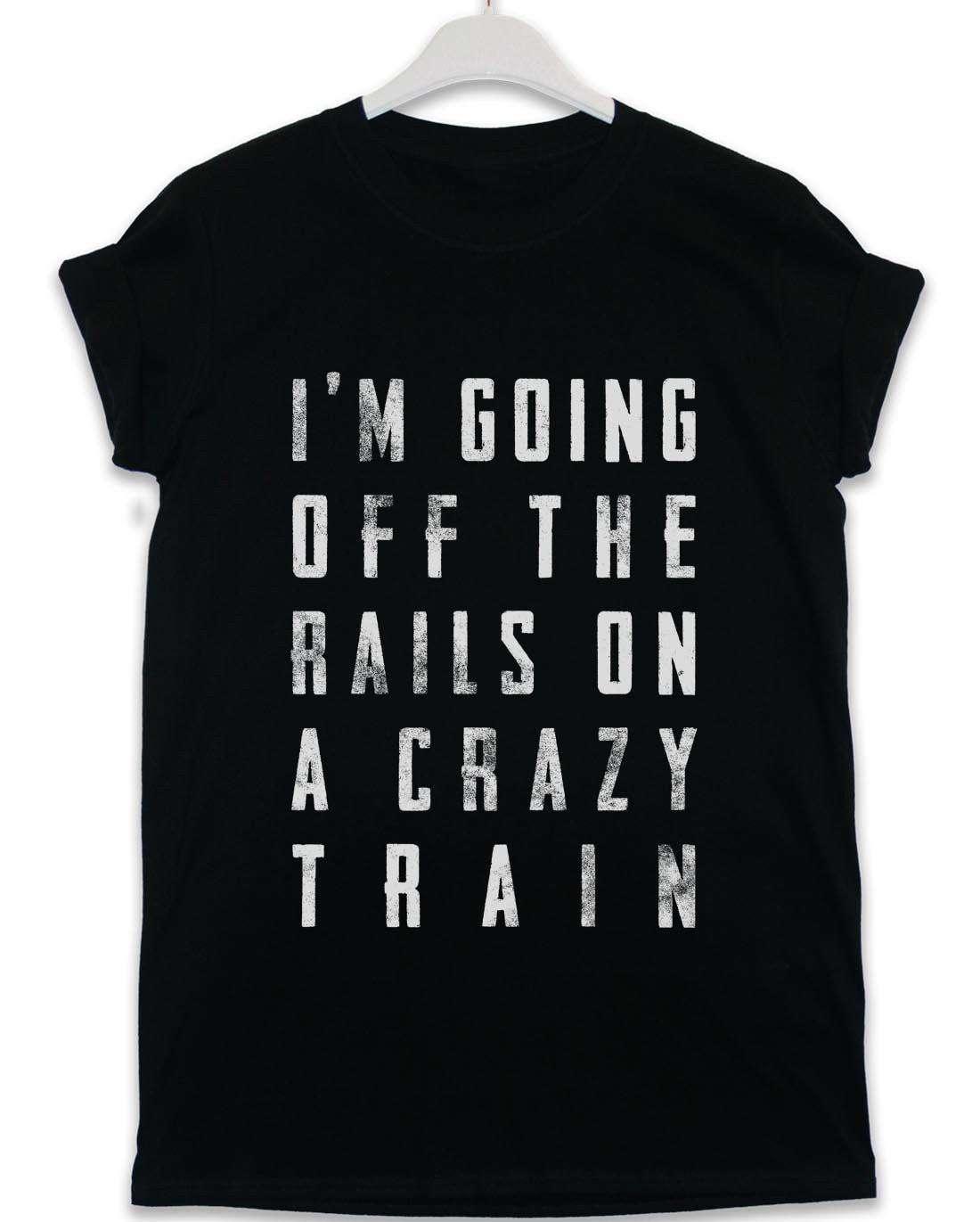 Crazy Train Lyric Quote Graphic T-Shirt For Men 8Ball