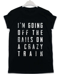 Thumbnail for Crazy Train Lyric Quote Graphic T-Shirt For Men 8Ball