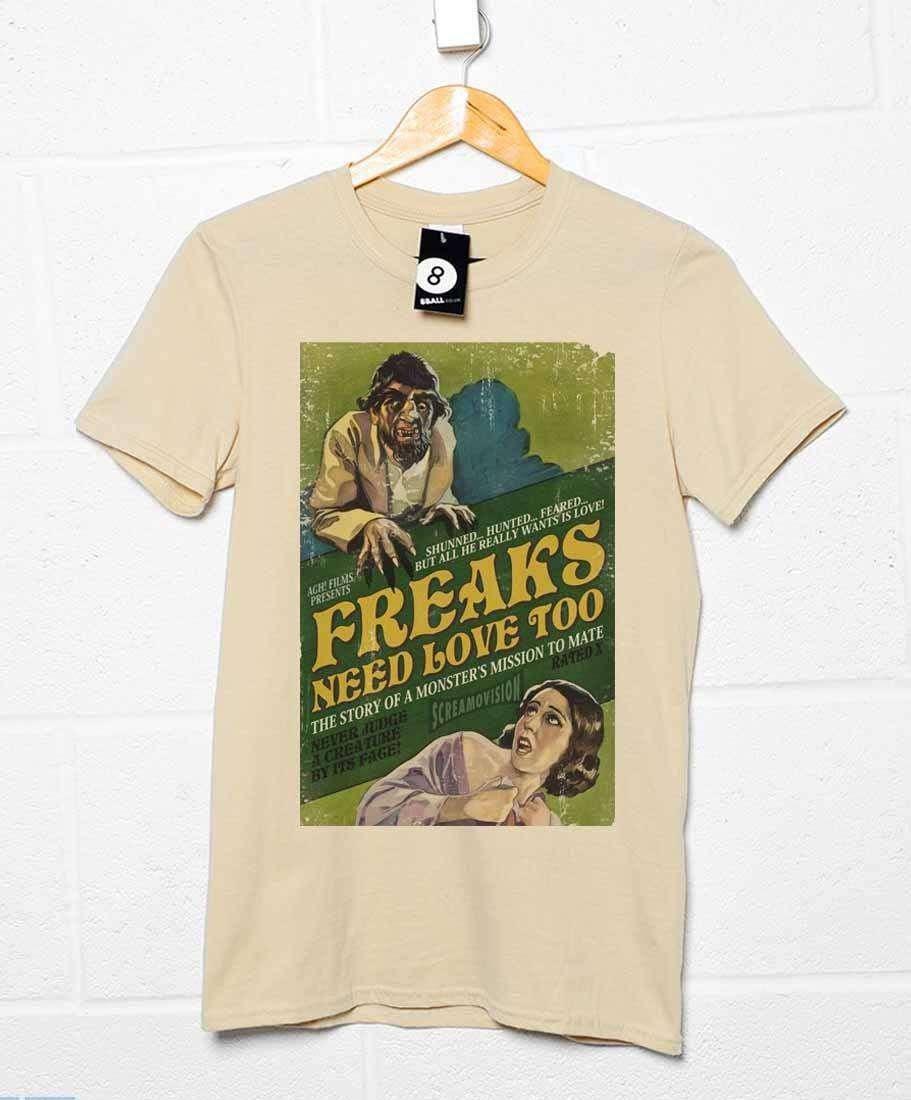 Deathray Freaks Need Love Too Graphic T-Shirt For Men 8Ball