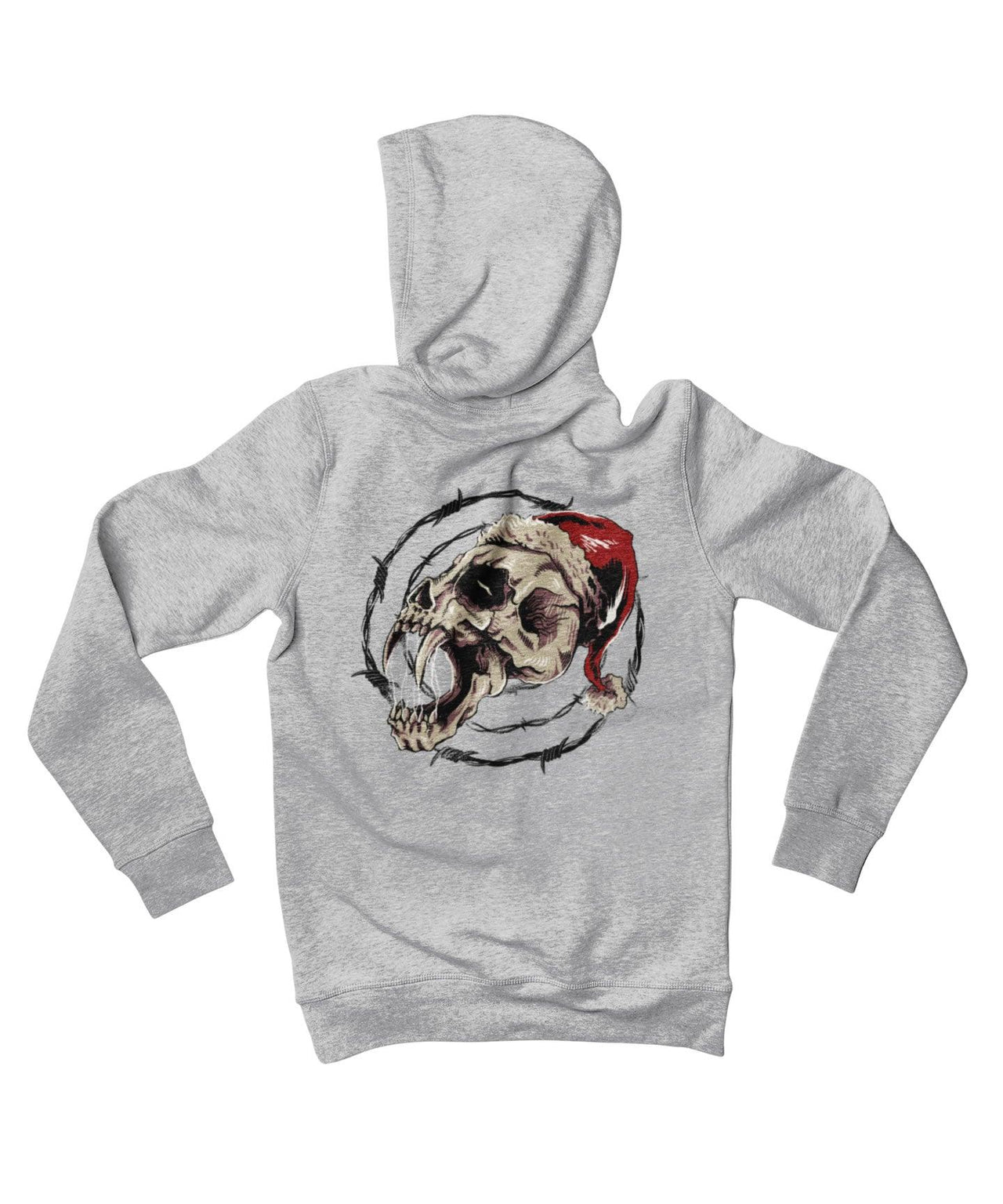 Demon Skull Santa Back Printed Christmas Hoodie For Men and Women 8Ball