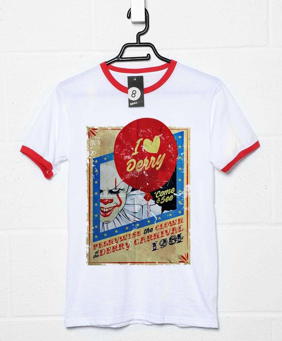 Derry Carnival Pennywise Ringer Mens T-Shirt 8Ball