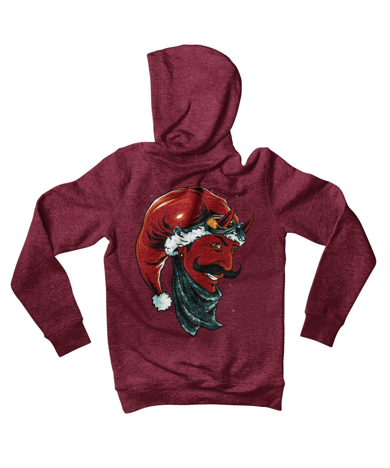 Devil Santa Back Printed Christmas Graphic Hoodie 8Ball