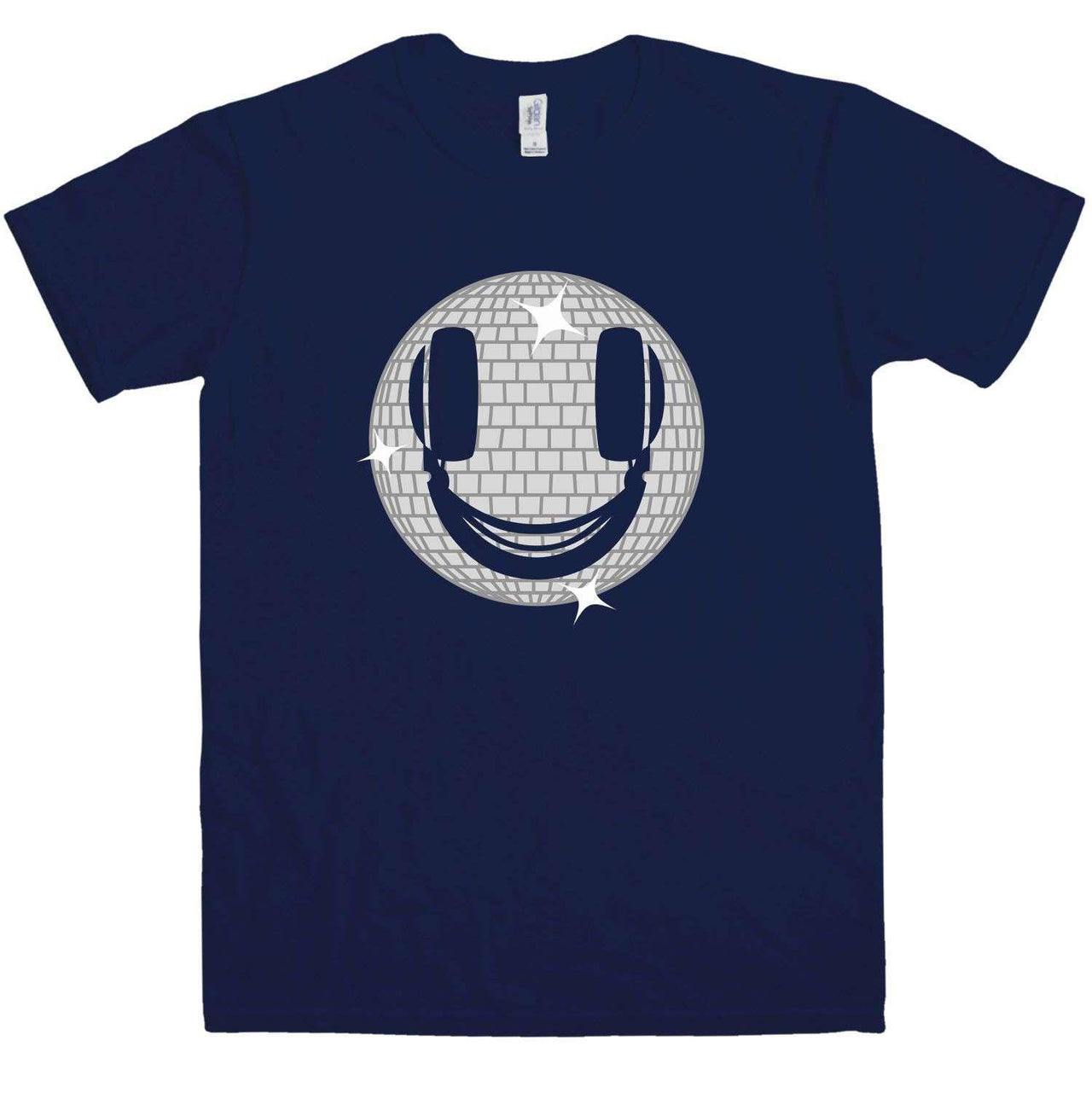 Disco Smiley Mens Graphic T-Shirt 8Ball