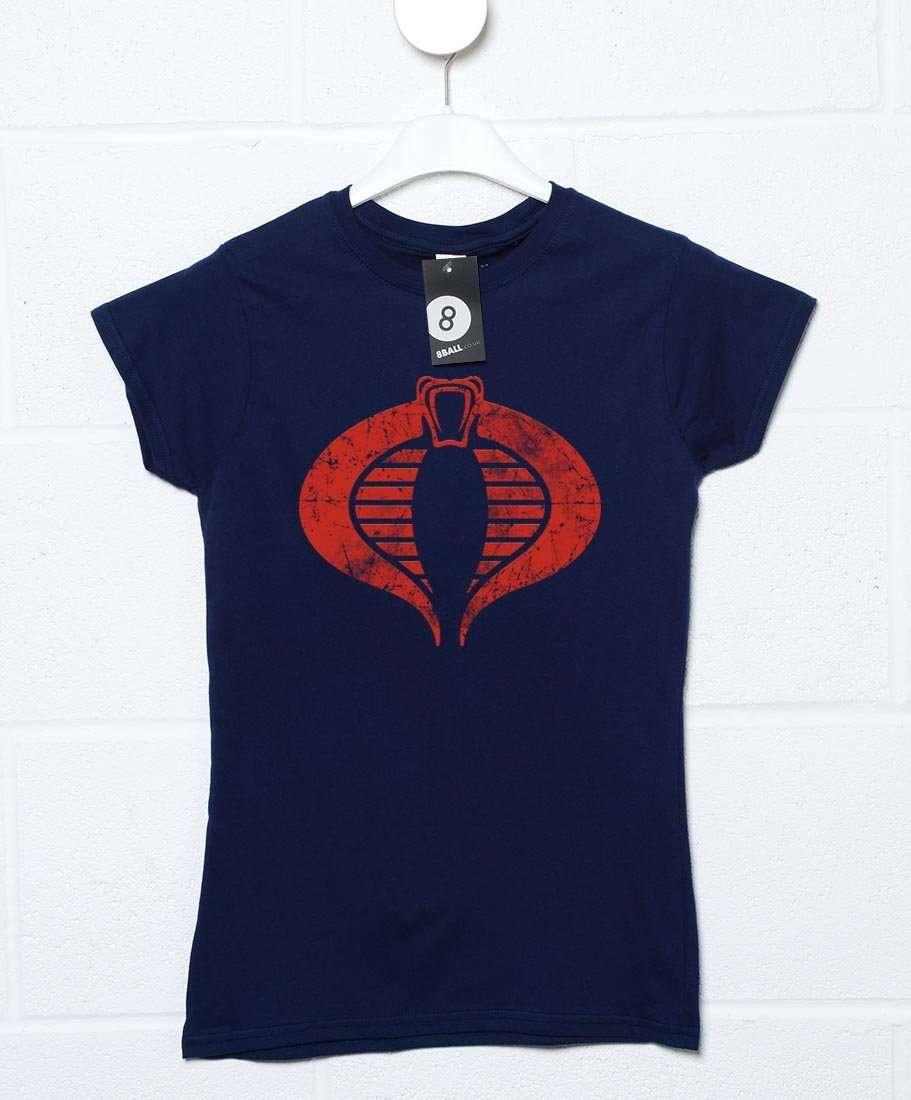 Distressed Cobra T-Shirt for Women 8Ball