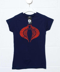 Thumbnail for Distressed Cobra T-Shirt for Women 8Ball