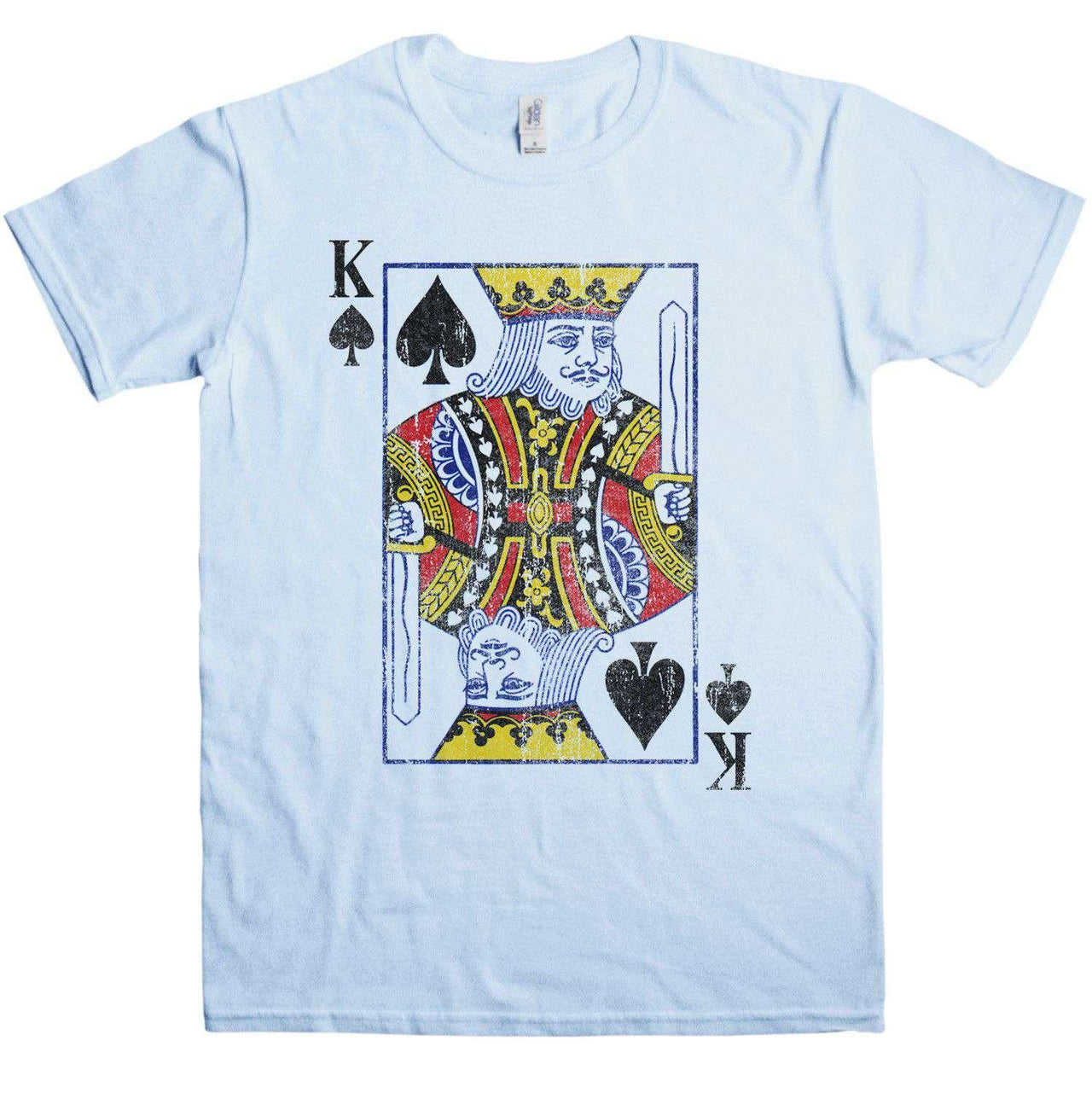 Distressed King Of Spades T-Shirt For Men 8Ball