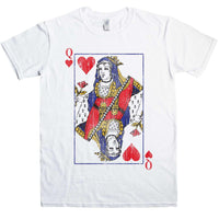 Thumbnail for Distressed Queen Of Hearts Unisex T-Shirt For Men And Women 8Ball