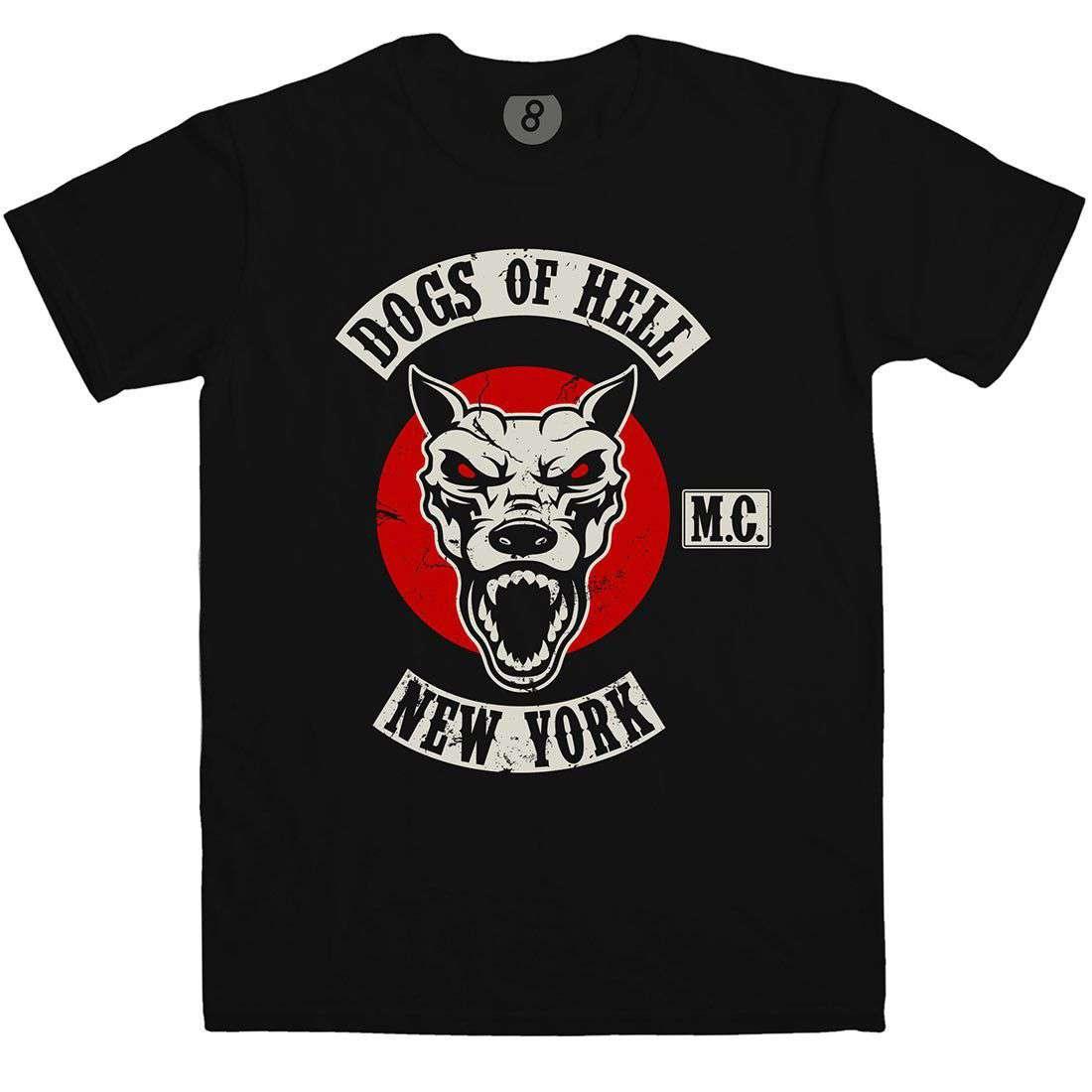 Dogs Of Hell Ny Front Print Mens T-Shirt 8Ball