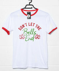 Thumbnail for Don't Let the Bells End Christmas Slogan Ringer Graphic T-Shirt For Men 8Ball