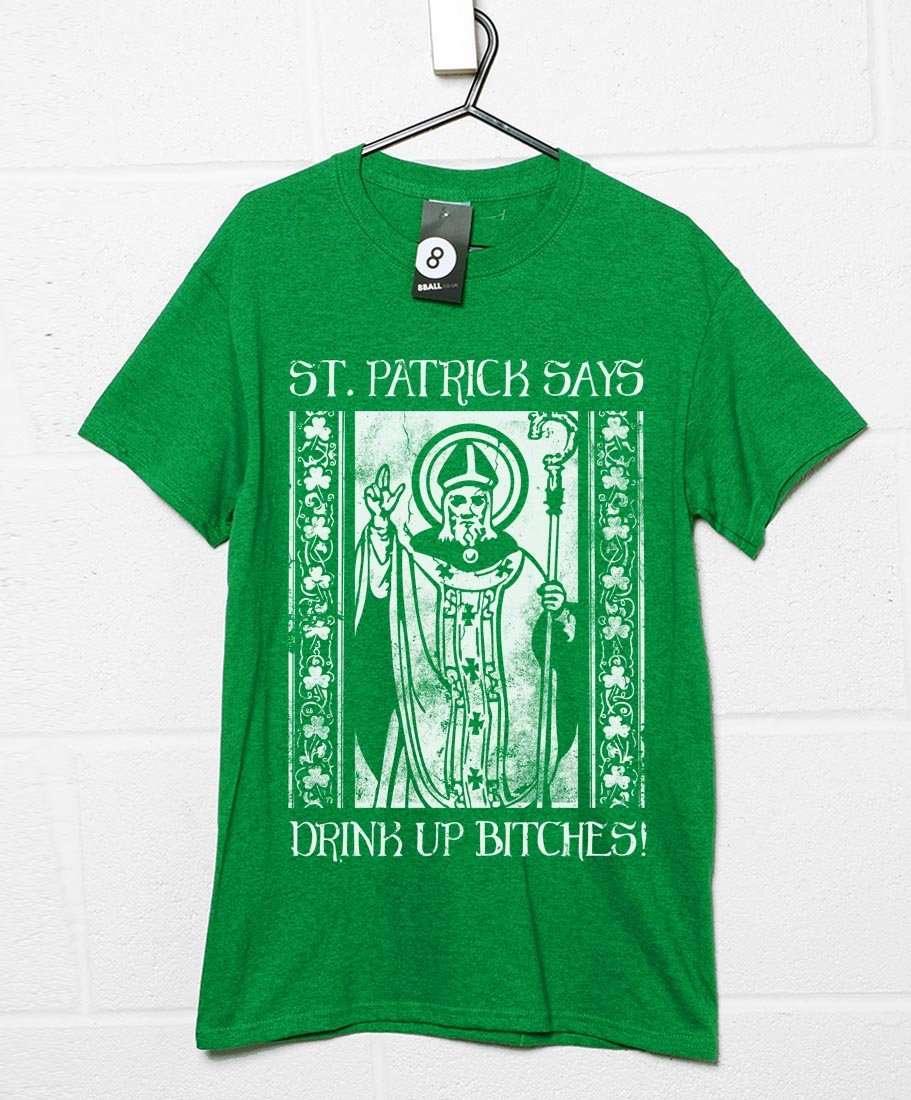 Drink Up for Saint Patrick Graphic T-Shirt For Men 8Ball