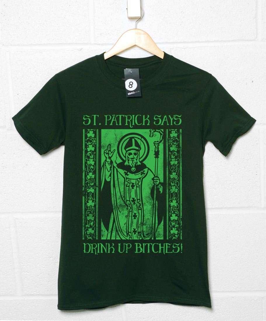 Drink Up for Saint Patrick Graphic T-Shirt For Men 8Ball