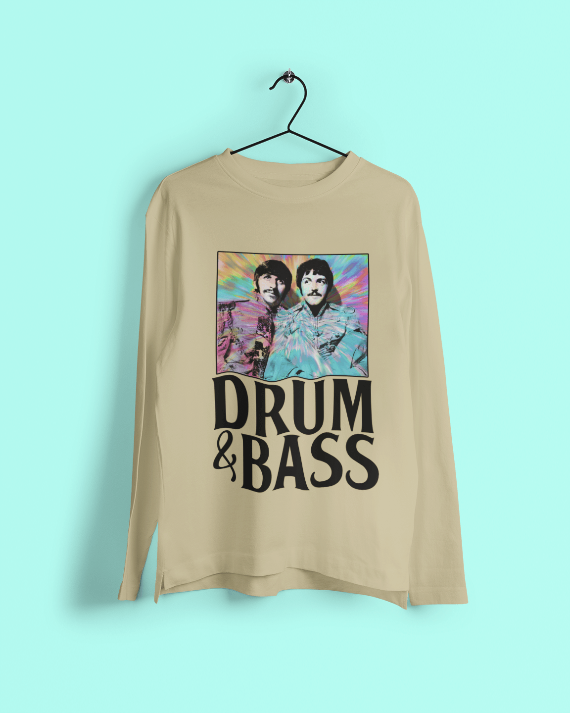 Drum and Bass, Ringo and Paul Long Sleeve T-Shirt 8Ball