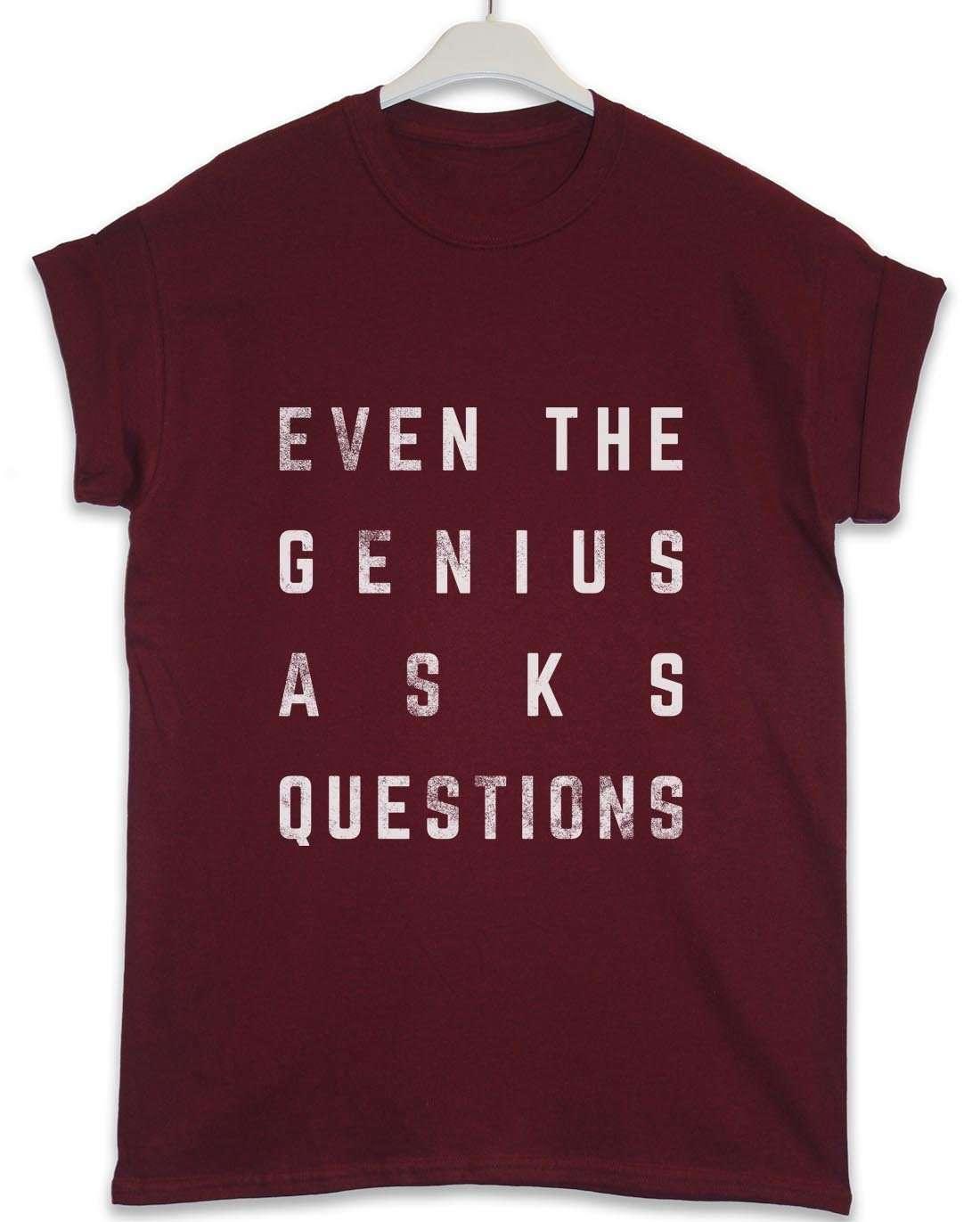 Even the Genius Asks Questions Lyric Quote Unisex T-Shirt For Men And Women 8Ball