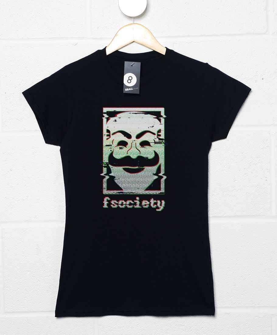 F Society Logo Womens Fitted T-Shirt 8Ball