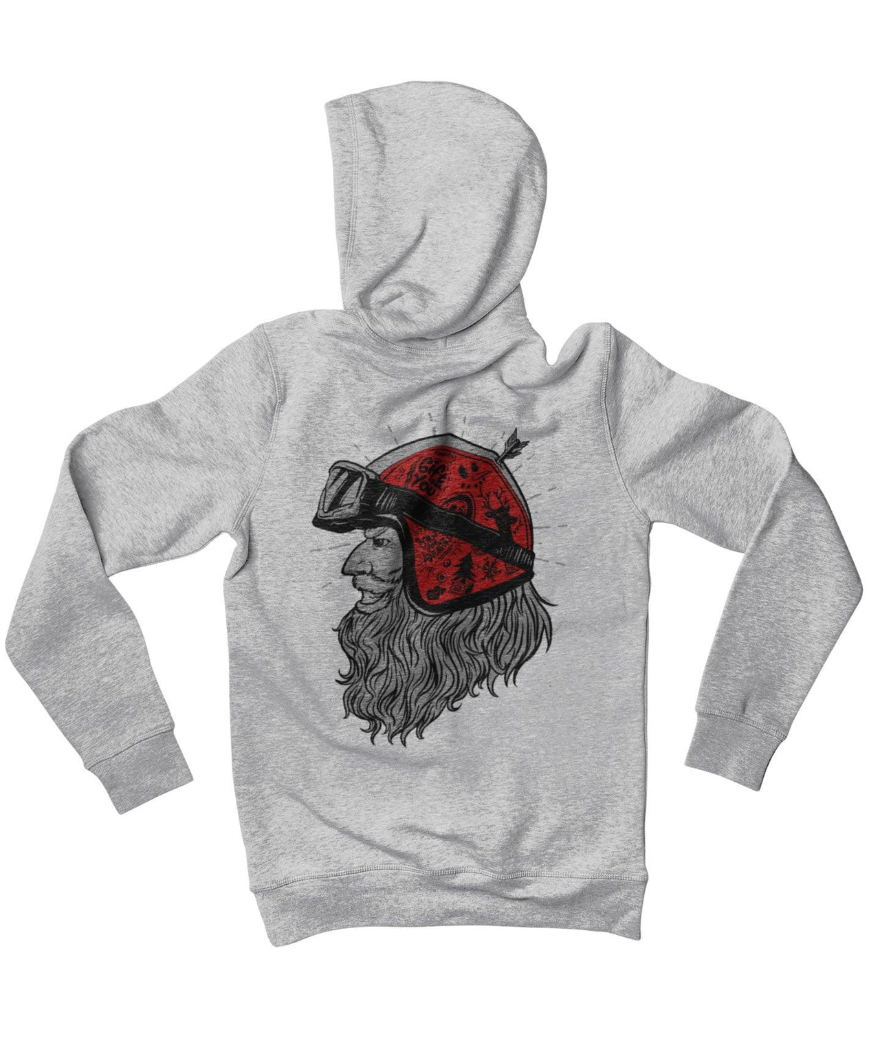 Father Christmas Time To Race Back Printed Christmas Unisex Hoodie 8Ball