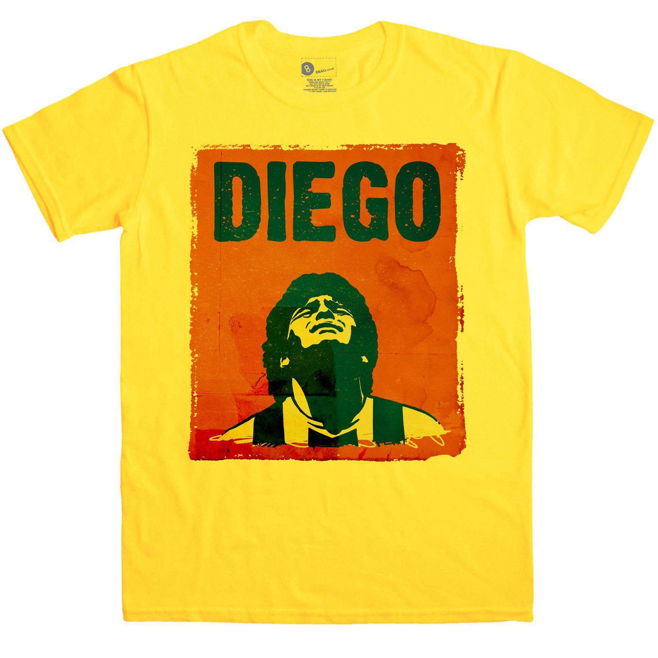 Football Maradona Mens Graphic T-Shirt 8Ball