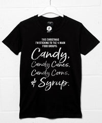 Thumbnail for Four Main Food Groups Christmas Slogan T-Shirt For Men 8Ball