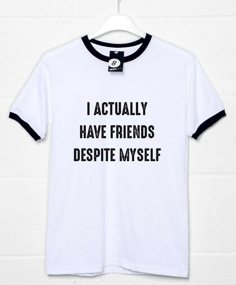 Friends Despite Myself Graphic T-Shirt For Men 8Ball