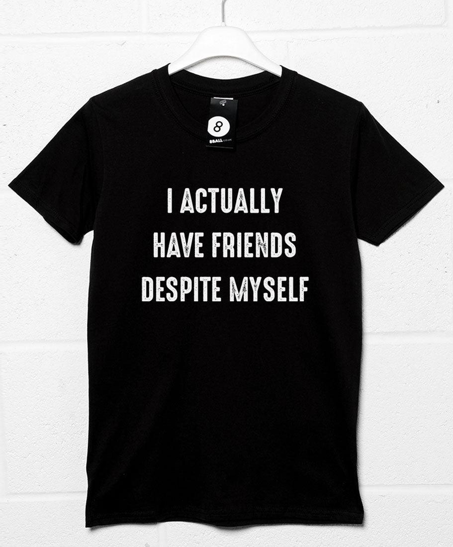 Friends Despite Myself Graphic T-Shirt For Men 8Ball