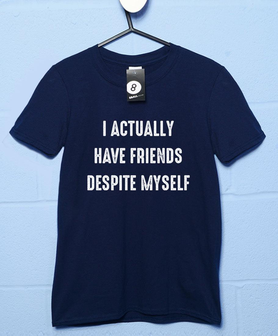 Friends Despite Myself Graphic T-Shirt For Men 8Ball
