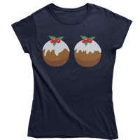 Thumbnail for Fun Christmas Puddings T-Shirt for Women 8Ball