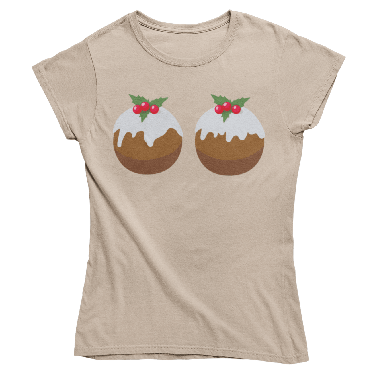 Fun Christmas Puddings T-Shirt for Women 8Ball