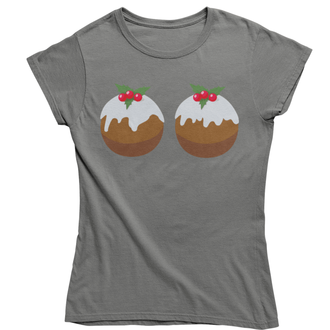 Fun Christmas Puddings T-Shirt for Women 8Ball