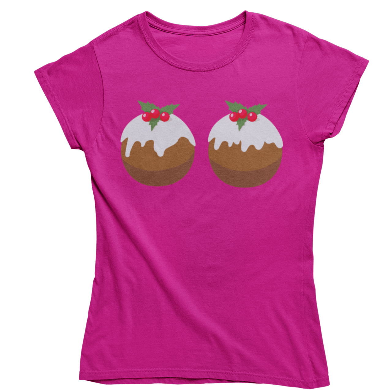 Fun Christmas Puddings T-Shirt for Women 8Ball