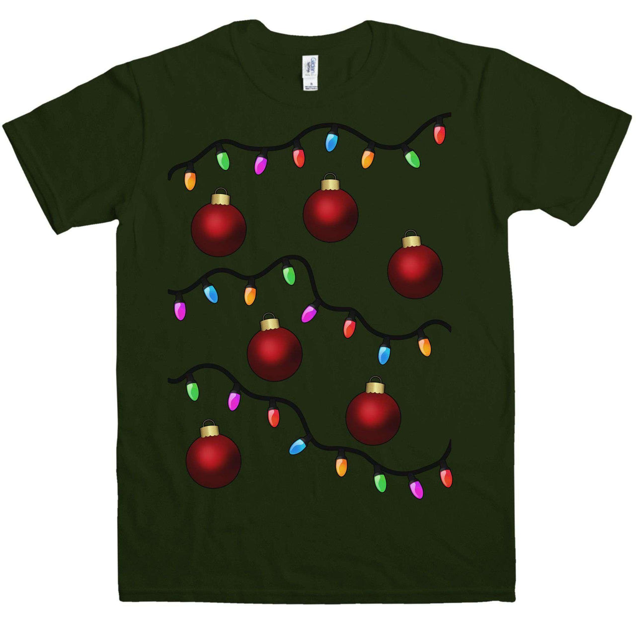 Funny Christmas Xmas Tree Graphic T-Shirt For Men 8Ball