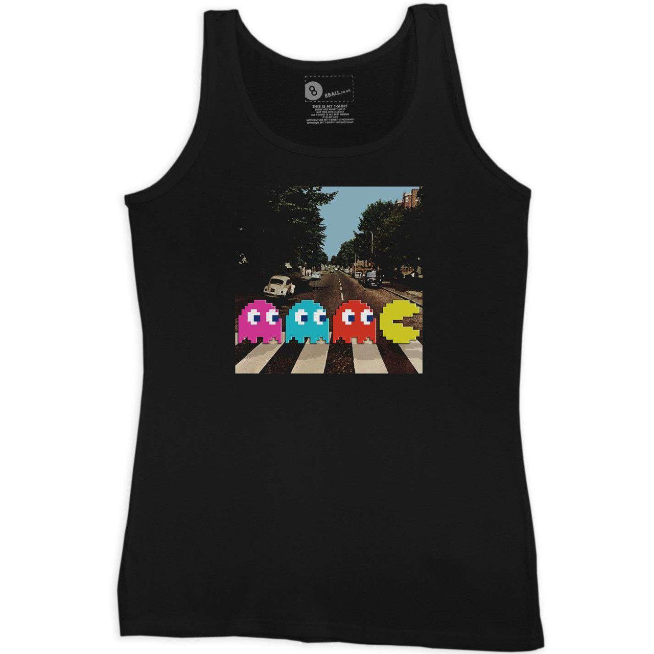 Funny Women's Vest Pac-Man Abbey Road 8Ball